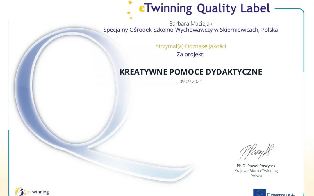 Projekt eTwinning „Kreatywne pomoce dydaktyczne”